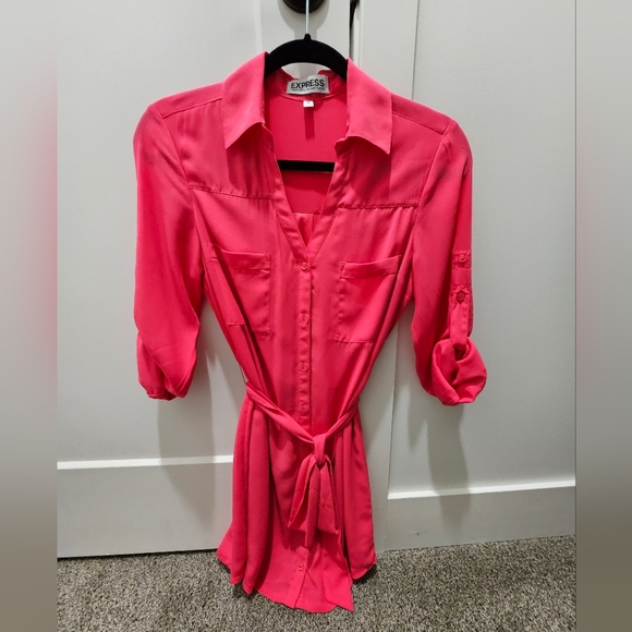Express Portofino Dress Hot Pink Size XS - Picture 1 of 3